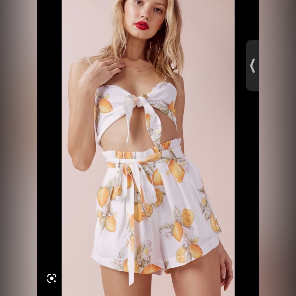 For Love and Lemons Lemonade Short and Crop Top